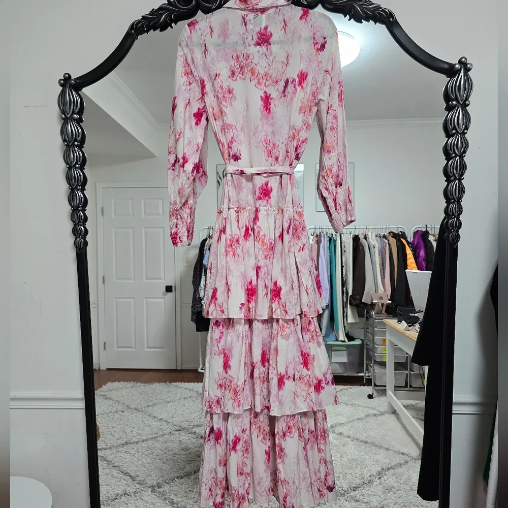 Misa Los Angeles Abigail floral tiered long sleeve maxi dress nwt size S - Picture 12 of 15